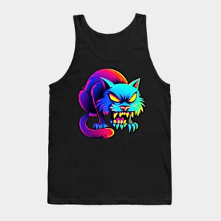 Monster Cat Halloween Spooky Tank Top